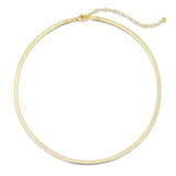 Collier serpent plat Reign en argent 925 plaqué or 18K