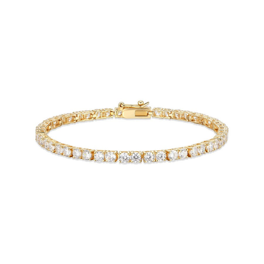 Bracelet tennis Reign en argent 925 plaqué or 18K
