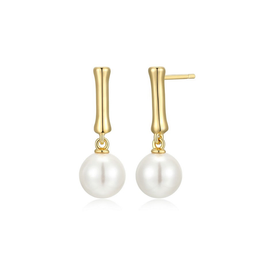 Boucles d’oreilles perle Reign en argent 925 plaqué or