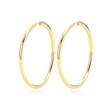 Boucles d’oreilles créoles 40 mm Reign en argent 925 plaqué or