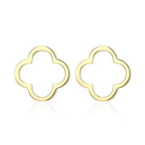 Boucles d’oreilles clous trèfle Reign en argent 925 plaqué or