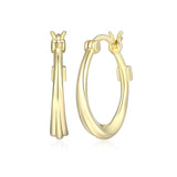 Boucles d’oreilles huggie ELLE en argent 925 plaqué or