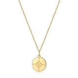 Collier Compass Reign en argent 925 plaqué or 18K