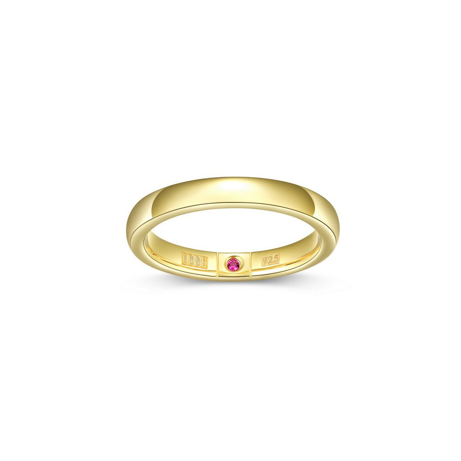 Bague jonc minimaliste ELLE en argent 925 plaqué or