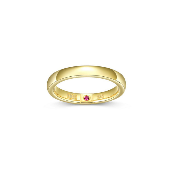 Bague jonc minimaliste ELLE en argent 925 plaqué or