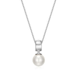 Collier pendentif perle coquille ELLE en argent 925
