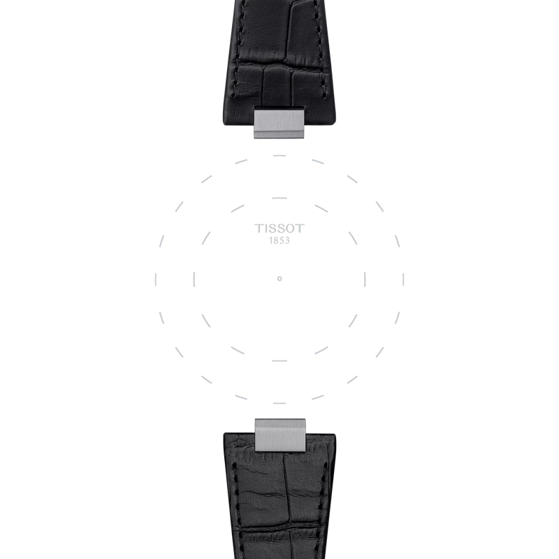 Bracelet Tissot PRX cuir noir, vue 2