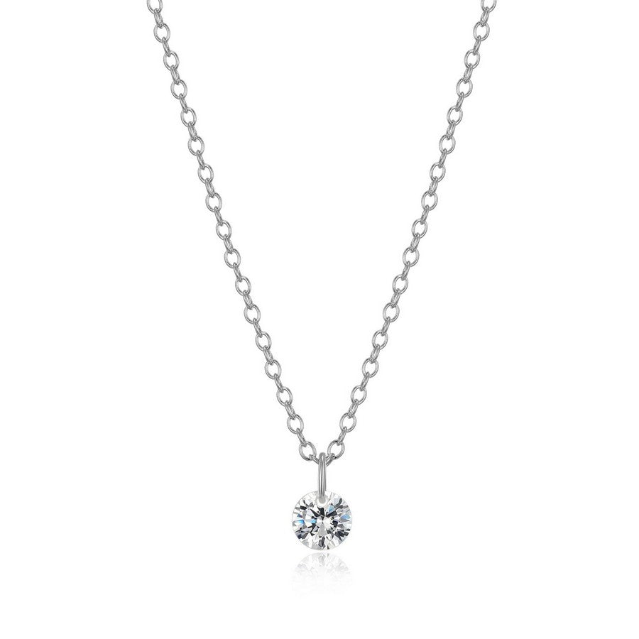 Collier à pendentif solitaire Reign en argent 925