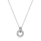 Collier cercles entrelacés ELLE en argent 925 plaqué rhodium