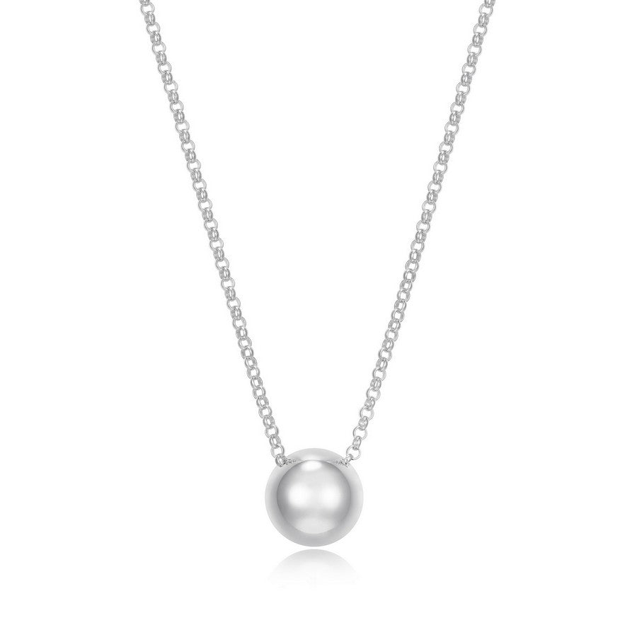 Collier demi-sphère ELLE en argent 925 plaqué rhodium