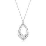 Collier céleste ELLE à pendentif poire en argent 925