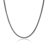 Chaîne franco gunmetal 22 po Ethos argent 925