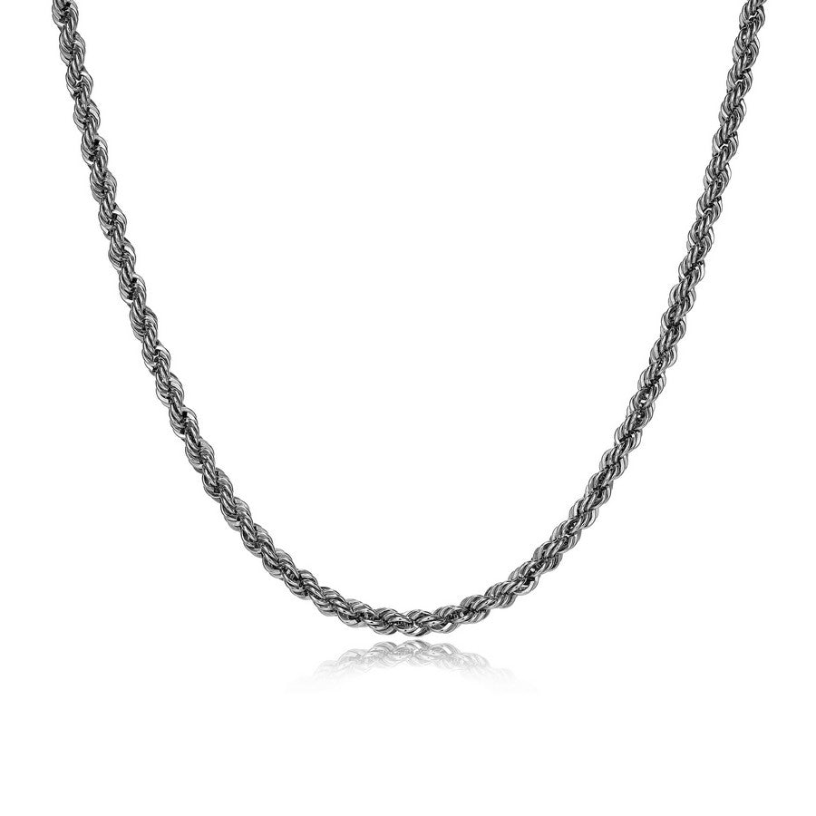 Chaîne corde torsadée (rope) 24 po Ethos argent 925
