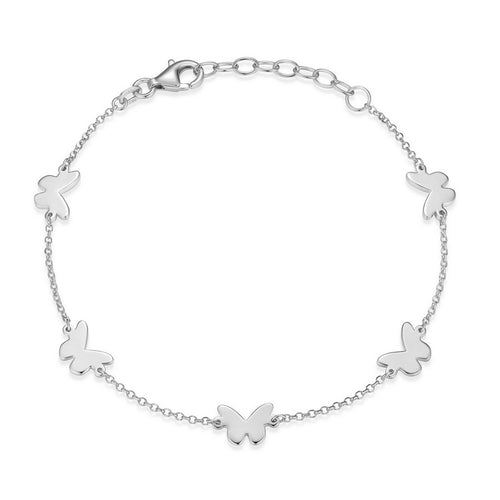 Bracelet station papillons Reign en argent 925