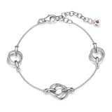 Bracelet ELLE en argent 925 aux anneaux doubles