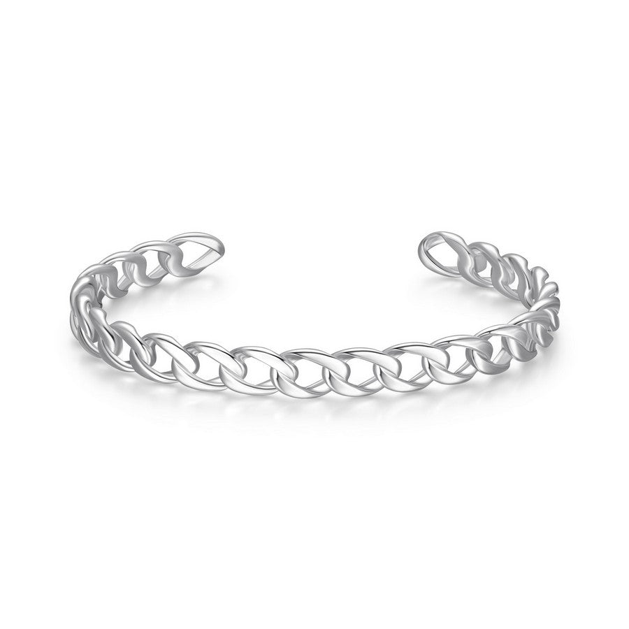 Bracelet jonc ELLE en argent 925 aux maillons polis