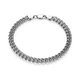 Bracelet gourmette plate (flat curb) Ethos argent 925