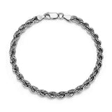 Bracelet maille corde torsadée (rope) Ethos argent 925