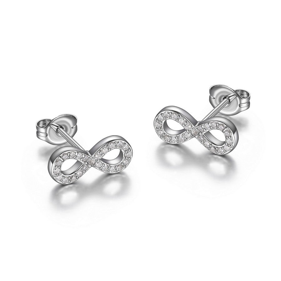 Clous d’oreilles infini Reign en argent 925 et zircon