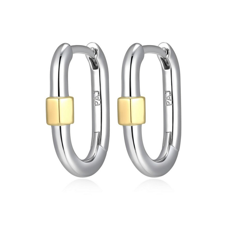 Boucles d’oreilles huggies Reign en argent 925 et plaqué or