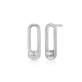 Boucles d’oreilles clous trombone Reign en argent 925