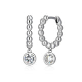 Boucles d’oreilles huggies goutte zircon Reign argent 925
