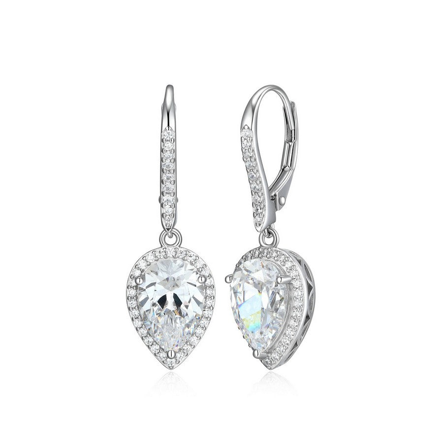 Boucles d’oreilles pendantes zircon Reign en argent 925