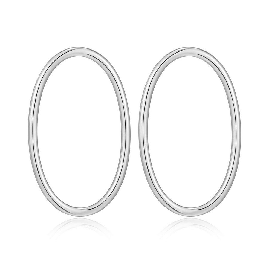 Boucles d’oreilles ovales ouvertes Reign en argent 925