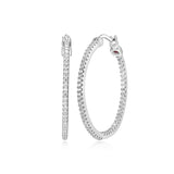 Boucles d’oreilles créoles ELLE en argent 925 plaqué rhodium