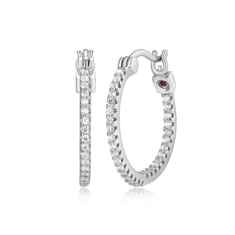 Créoles inside out ELLE en argent 925 plaqué rhodium