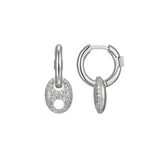 Boucles d’oreilles graine de café ELLE en argent 925 plaqué rhodium