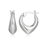 Boucles d’oreilles créoles bombées ELLE en argent 925
