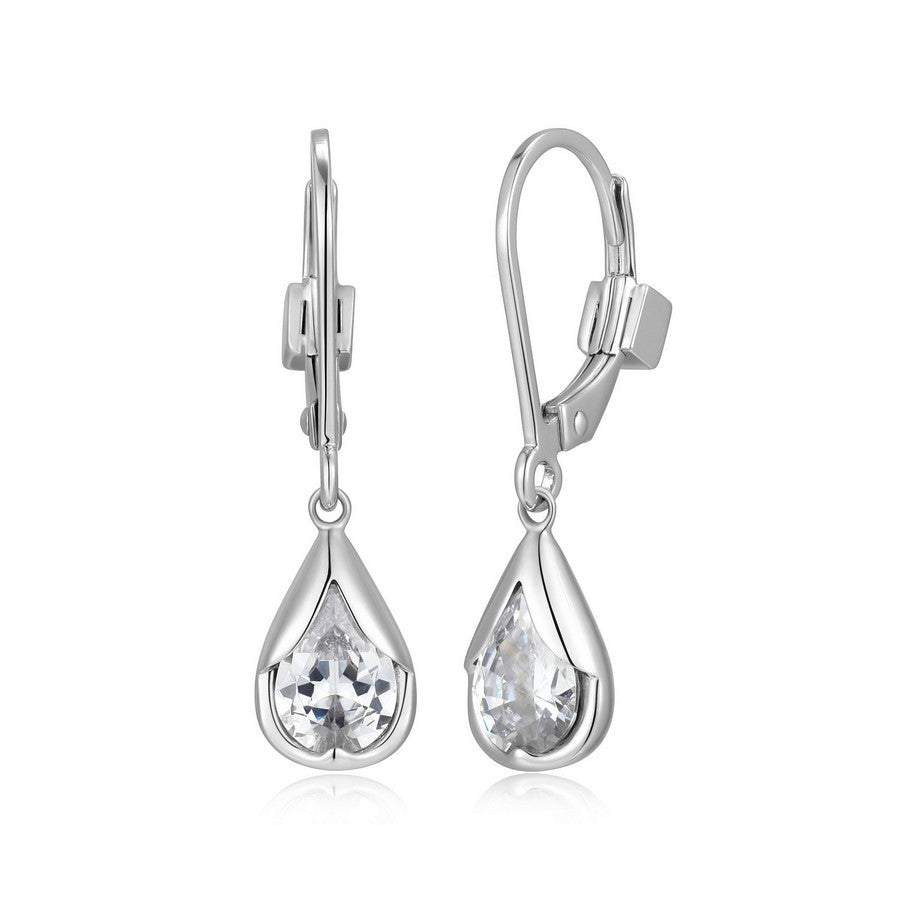 Boucles d’oreilles pendantes ELLE en argent 925 plaqué rhodium