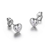 Boucles d’oreilles cœur zircon Reign en argent 925