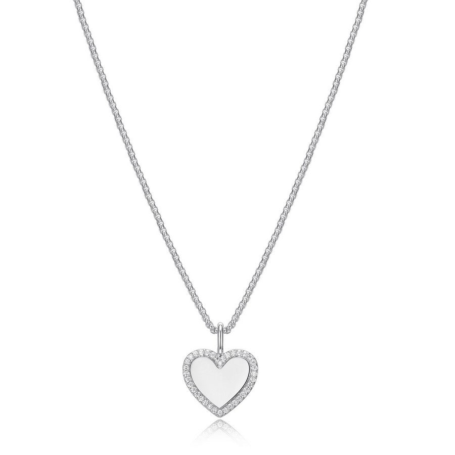 Collier pendentif cœur Reign en argent 925 et zircon cubique