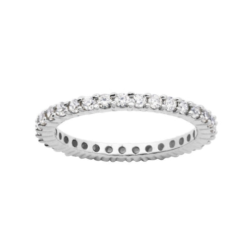 Bague d’éternité Reign en argent 925 sertie de zircons