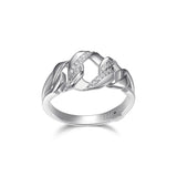 Bague à maillons hexagonaux ELLE en argent 925