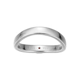 Bague minimaliste ELLE en argent 925 plaqué rhodium