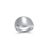 Bague dôme ELLE en argent 925 plaqué rhodium