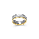 Bague triple rang ELLE en argent 925 plaqué or et rhodium
