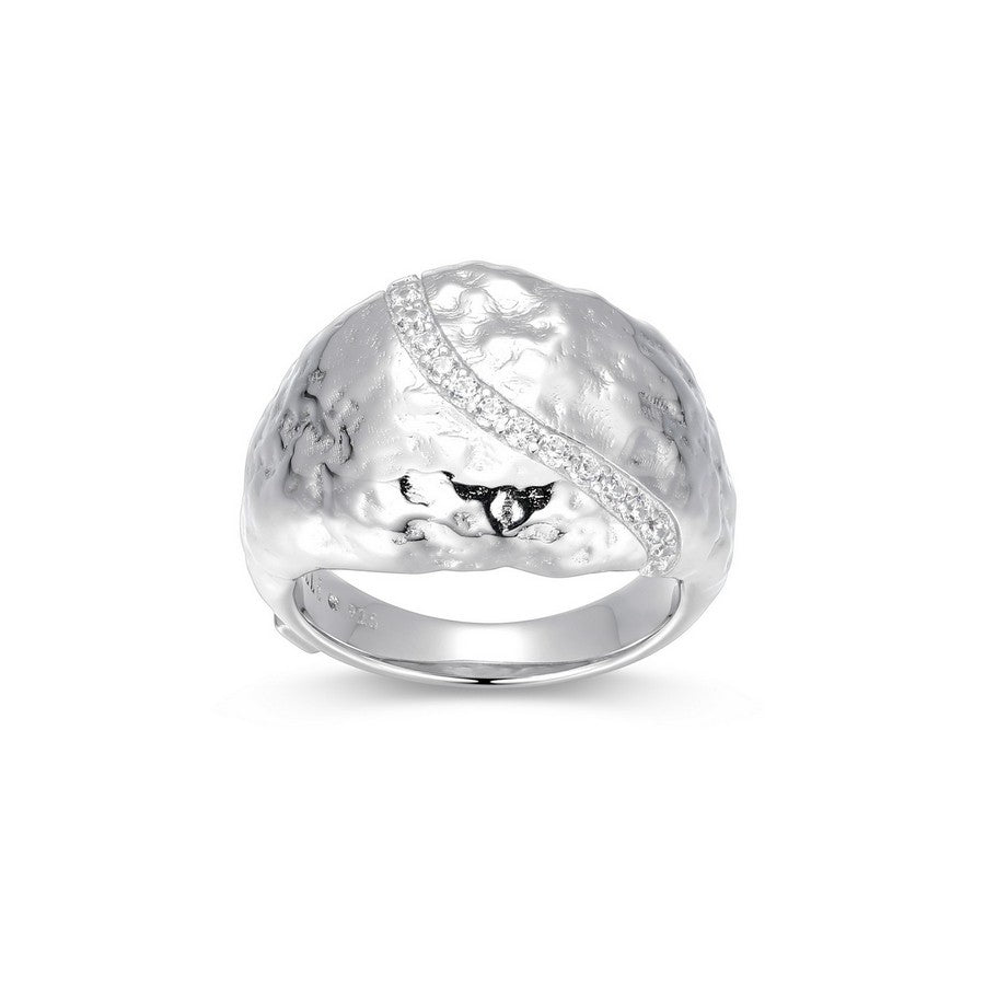 Bague dôme Galaxy ELLE en argent 925 plaqué rhodium