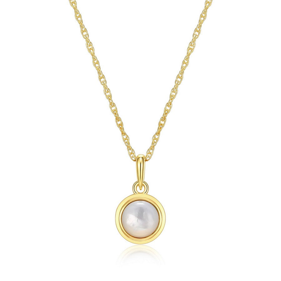 Collier pendentif nacre blanche Reign en argent 925