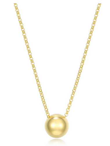 Collier Demi-sphère Plaqué Or – Elle Argent 925