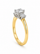 Bague Solitaire Or Blanc 14K Diamant Lab 1,02ct