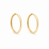 Boucles d'Oreilles Huggies Lisses Or 10K
