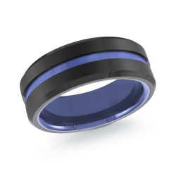 Bague Tungstène Bords Arrondis – Alliance Homme Malo