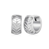 Boucles d’oreilles anneaux chevron 13 mm Ethos en argent 925