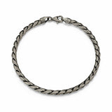 Bracelet Ethos maille cubaine gunmetal en argent 925