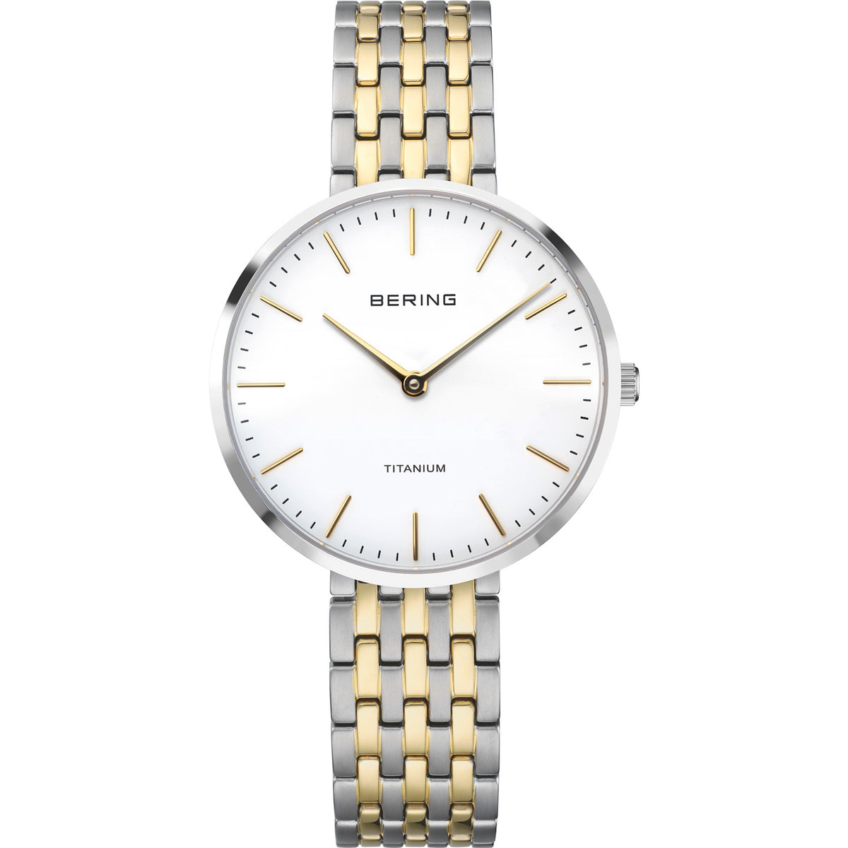 Bering Titanium 34mm Bracelet Blanc