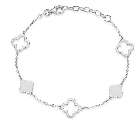 Bracelet Station Trèfle – Reign Argent 925